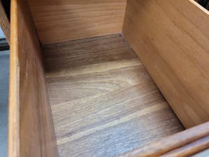 Thumbnail image of Antique Carved Wood Leather Topped Twin Pedestal Desk with Cupboards and Drawers