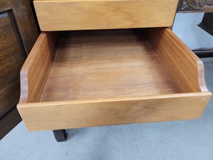 Thumbnail image of Antique Carved Wood Leather Topped Twin Pedestal Desk with Cupboards and Drawers