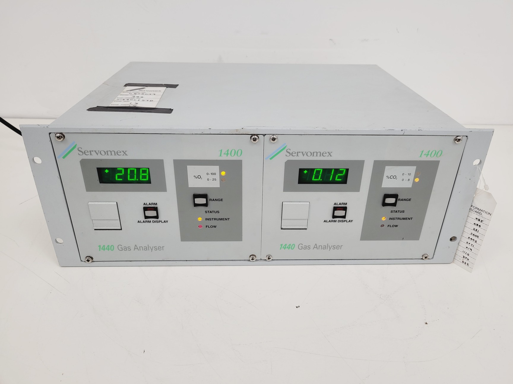 Image of Servomex 1440 Gas Analyser Twin Double Unit Lab