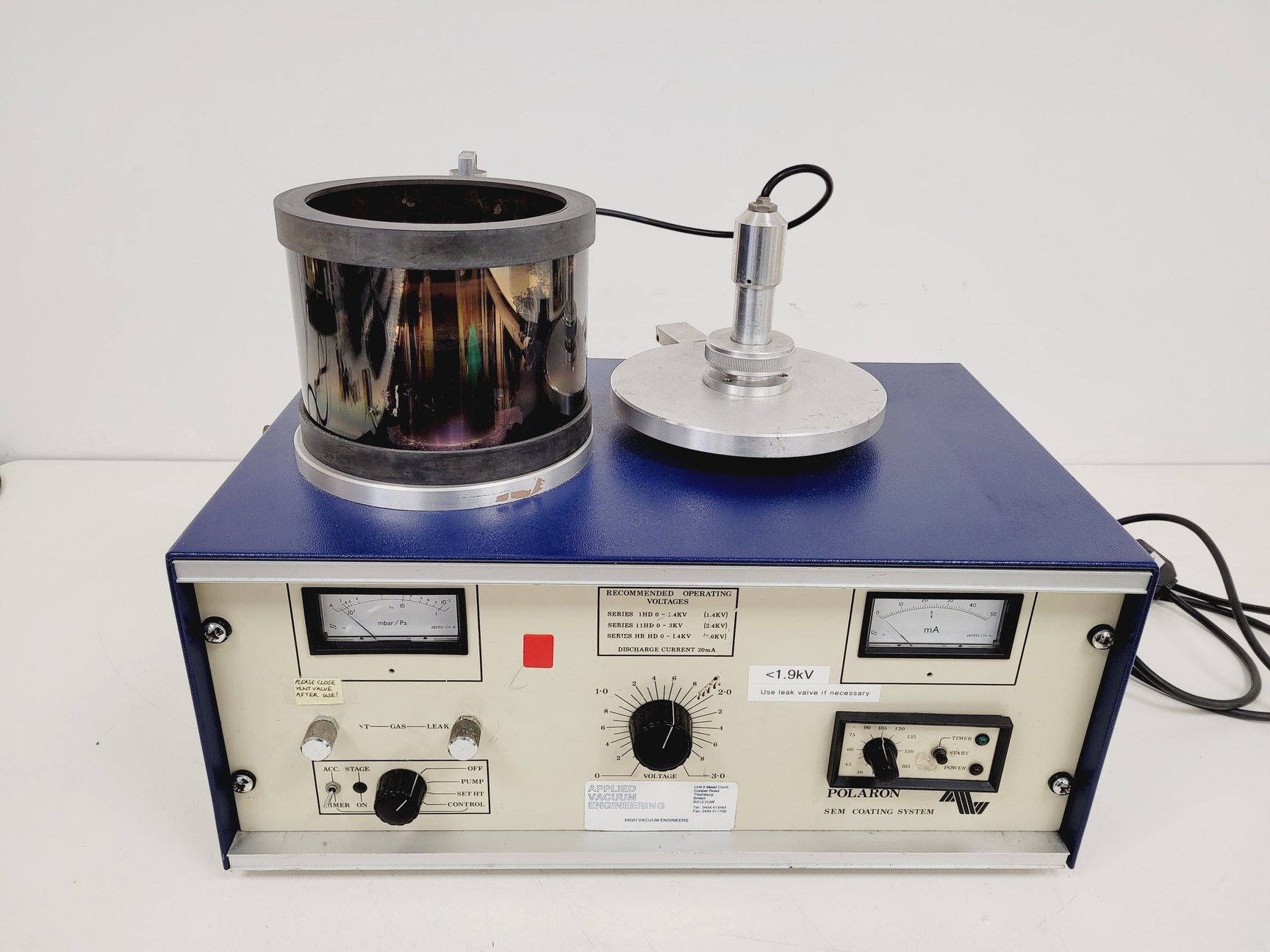 Image of Polaron SEM Vacuum Coating System for Wafer Processing Lab