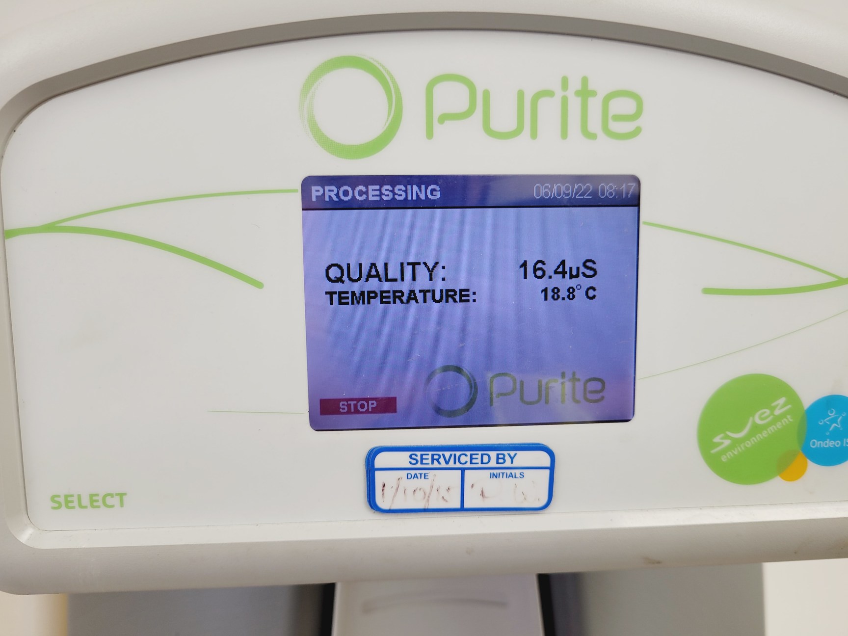 Purite Select A40 IT Water Purification System Type L300105 Lab
