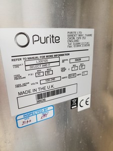 Thumbnail image of Purite Select A40 IT Water Purification System  Type - L300105 Lab