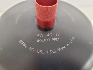 Thumbnail image of Beckman Centrifuge Rotor  SW 40 T1 (No Tubes/Buckets) Lab