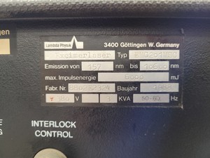 Thumbnail image of Lambda Physik Laser Type - EMG 201 MSC with Controller & PSU Lab