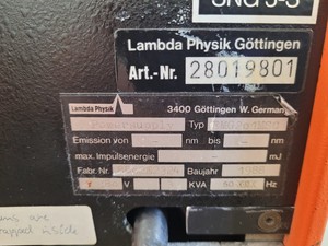 Thumbnail image of Lambda Physik Laser Type - EMG 201 MSC with Controller & PSU Lab