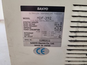 Thumbnail image of Sanyo MDF-392 Ultra Low Temperature Freezer Lab - Spares/Repairs