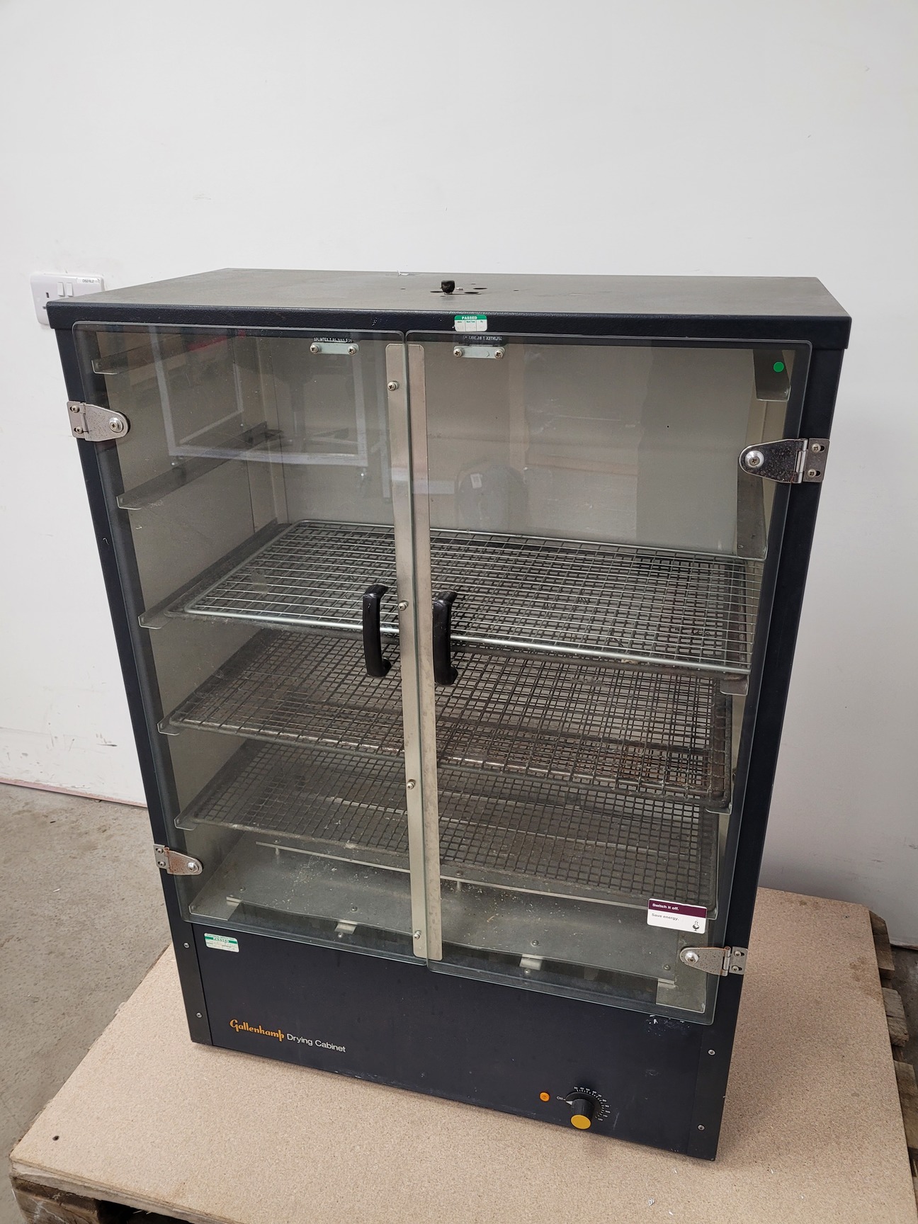 Image of Gallenkamp 200L Twin Door Drying Cabinet Cat no. OVL-220-010W with 5 Shelves Lab