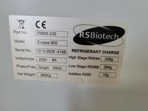 Thumbnail image of RS Biotech Ultra-Low Temperature Freezer Eclipse 600 - 05600-230 Lab