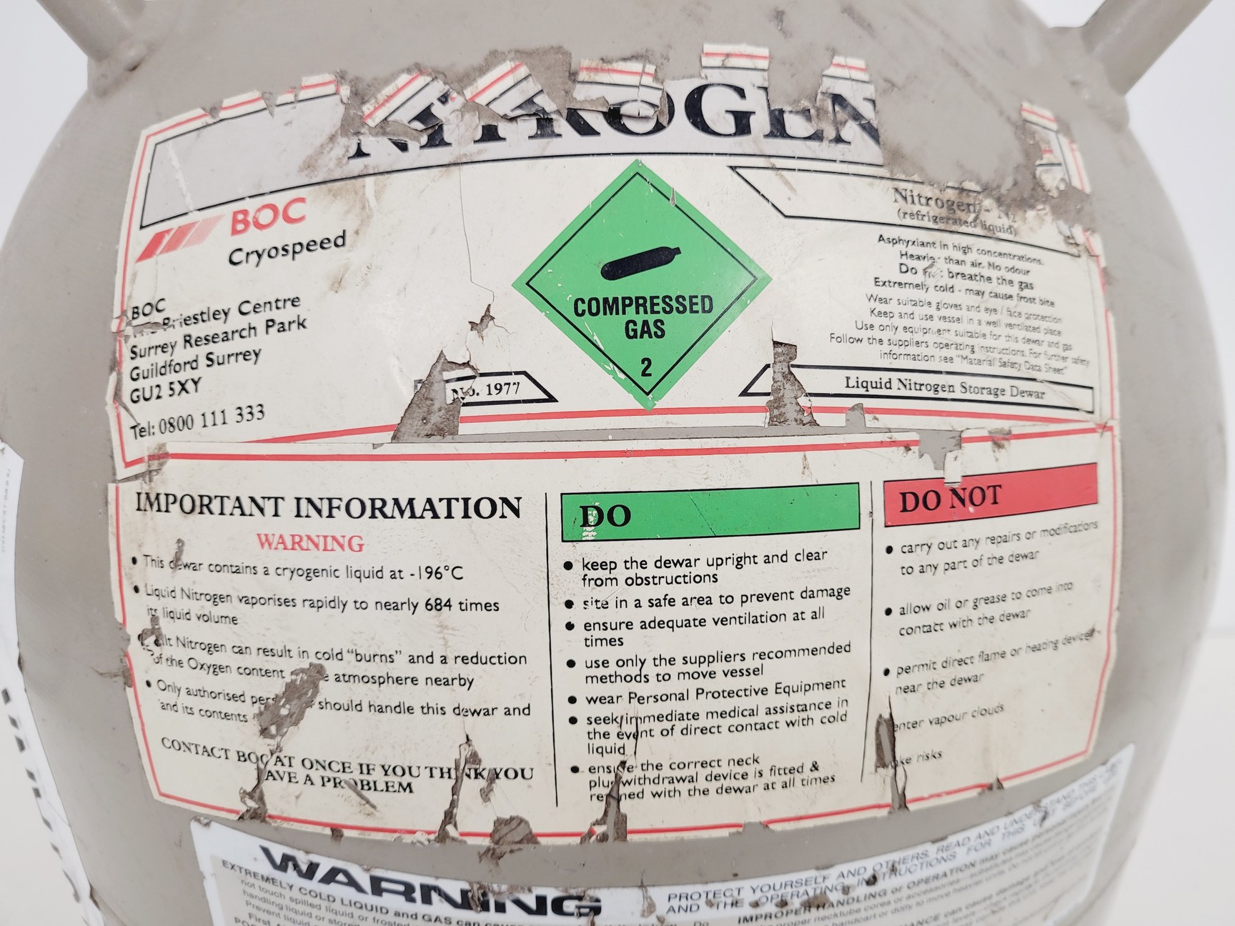 Image of Taylor Wharton Classic Liquid Nitrogen Tank 25LP Lab