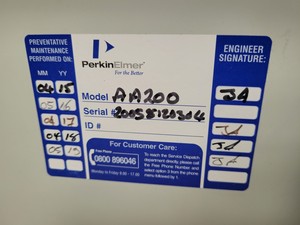 Thumbnail image of Perkin Elmer AAnalyst 200 Atomic Absorption Spectrometer