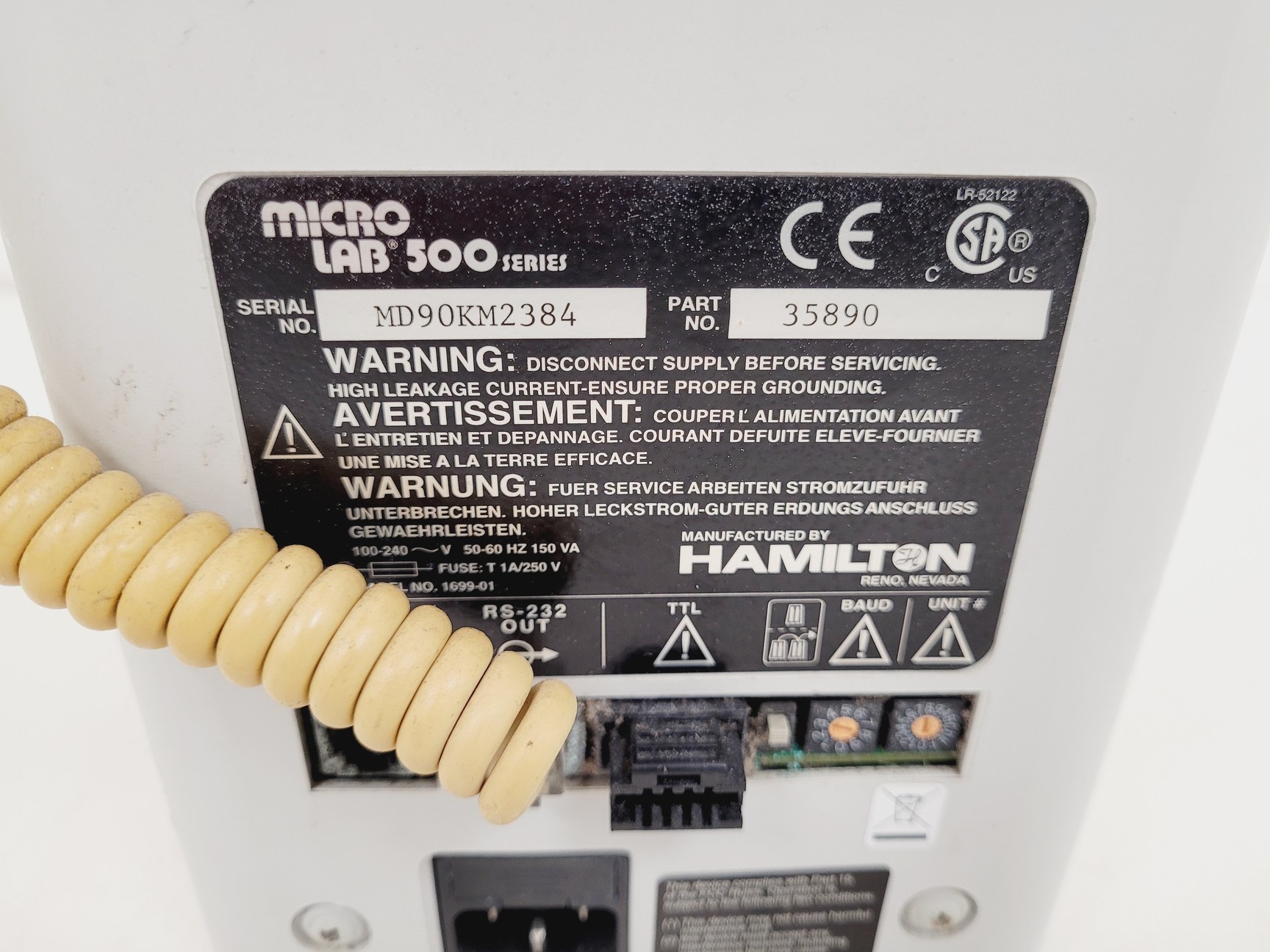 Image of Hamilton Microlab 500 Series Semi Automatic Dispenser  Part no. 35890 Lab