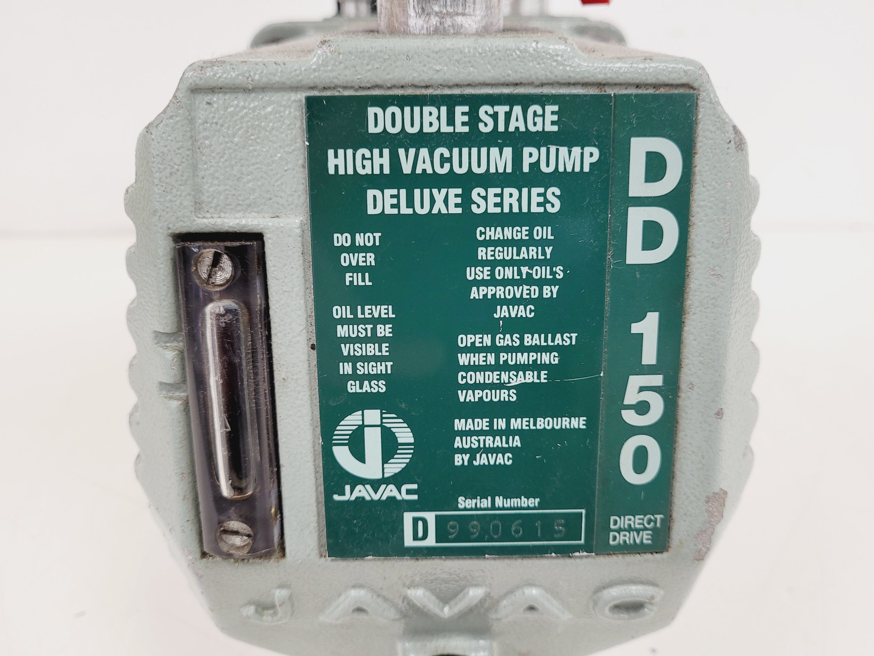 Image of Javac Double Stage High Vacuum Pump  Model - DD150 Lab