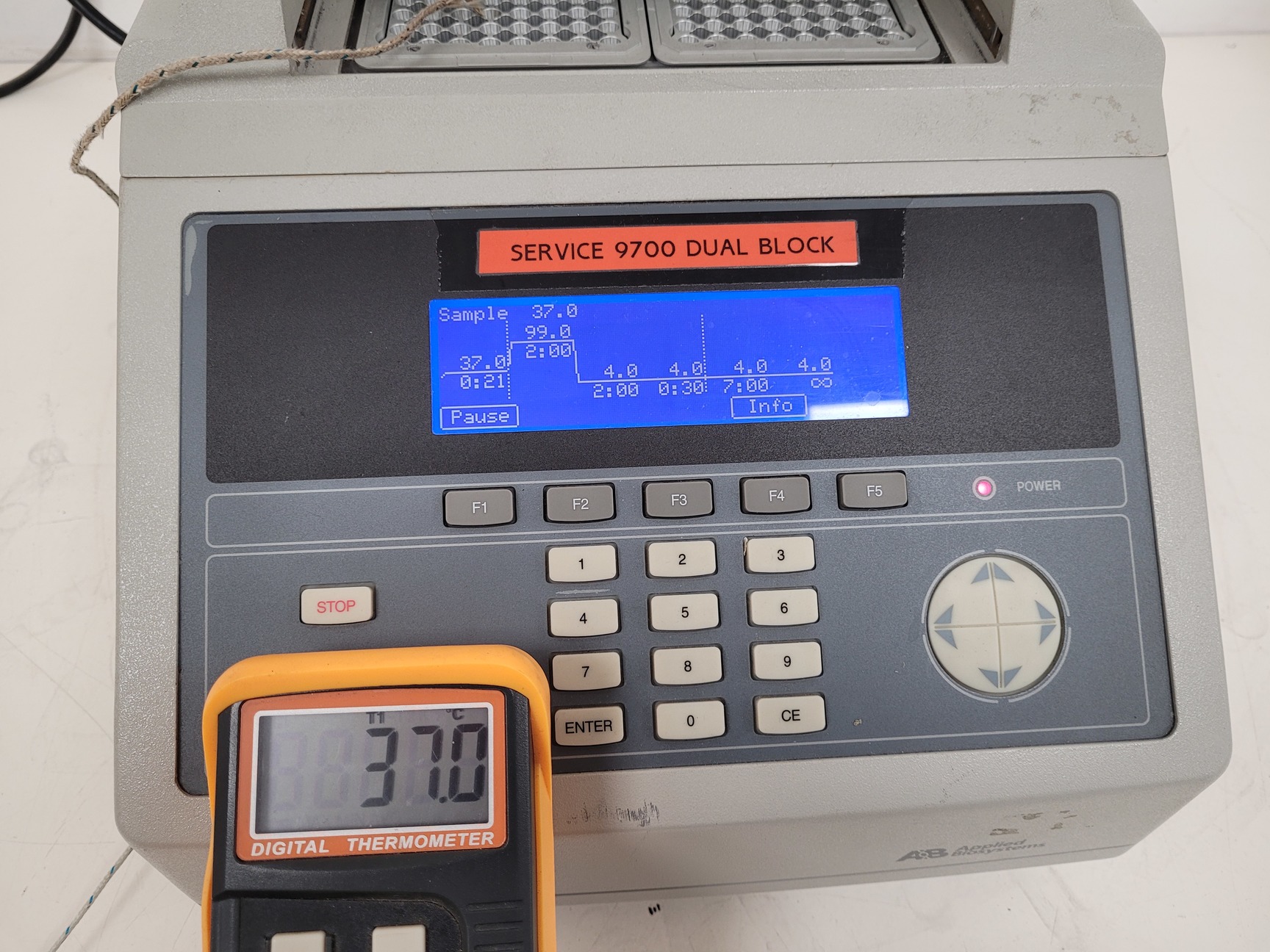 Image of Applied Biosystems GeneAmp PCR System 9700 Thermal Cycler with 2 x Blocks Lab
