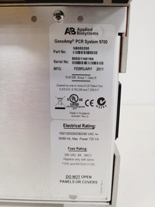 Thumbnail image of Applied Biosystems GeneAmp PCR System 9700 Thermal Cycler with 2 x Blocks Lab