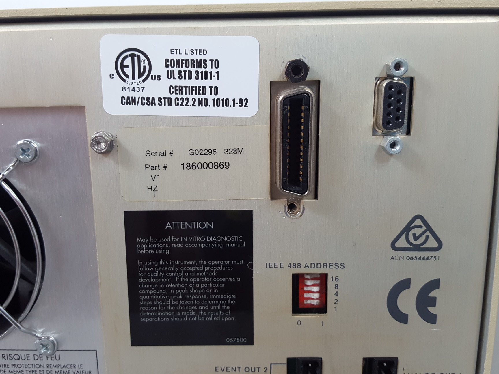 Image of Waters Photodiode Array Detector  Model 2996 Lab