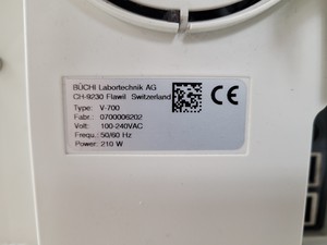Thumbnail image of Buchi Diaphragm Vacuum Pump Model V-700 Lab Spares/Repairs