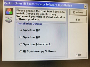 Thumbnail image of Perkin Elmer IR Spectroscopy v2.0 Software 1998 Lab