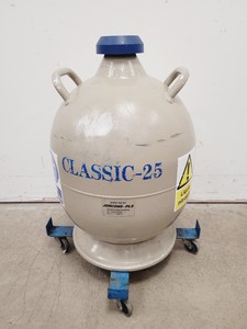 Thumbnail image of Jencons Taylor-Wharton Classic 25 Liquid Nitrogen Storage Dewar with Trolley lab