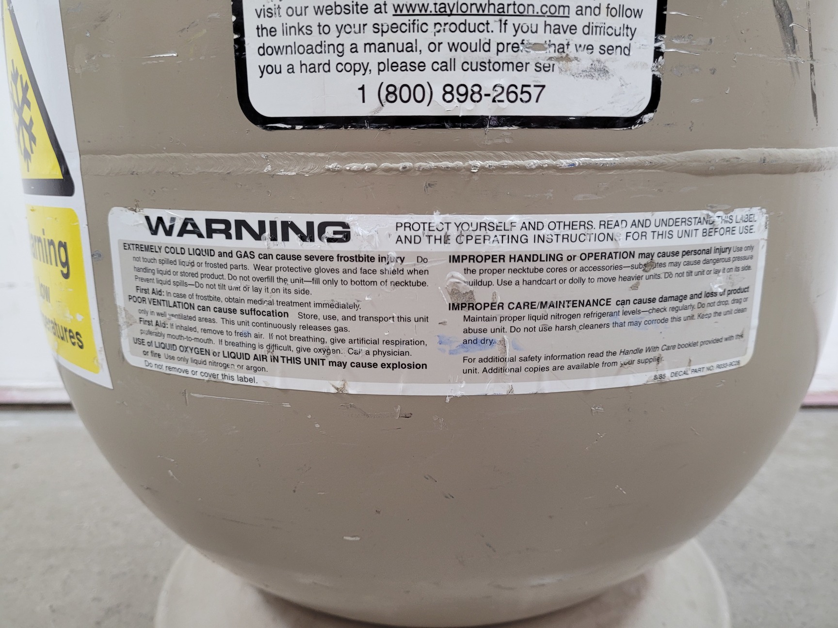 Image of Jencons Taylor-Wharton Classic 25 Liquid Nitrogen Storage Dewar with Trolley lab
