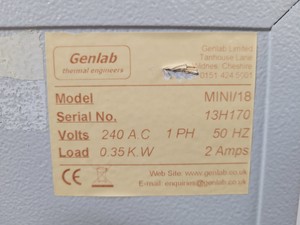 Thumbnail image of Genlab MINI/18 General Purpose Laboratory Incubator Lab