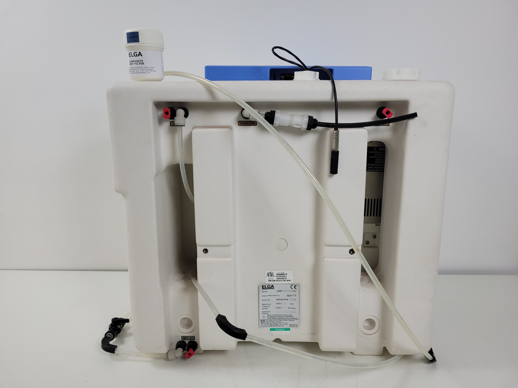 Image of Elga Water Purification System Model Prima 7BP & DV 35 LA620 Docking Vessel