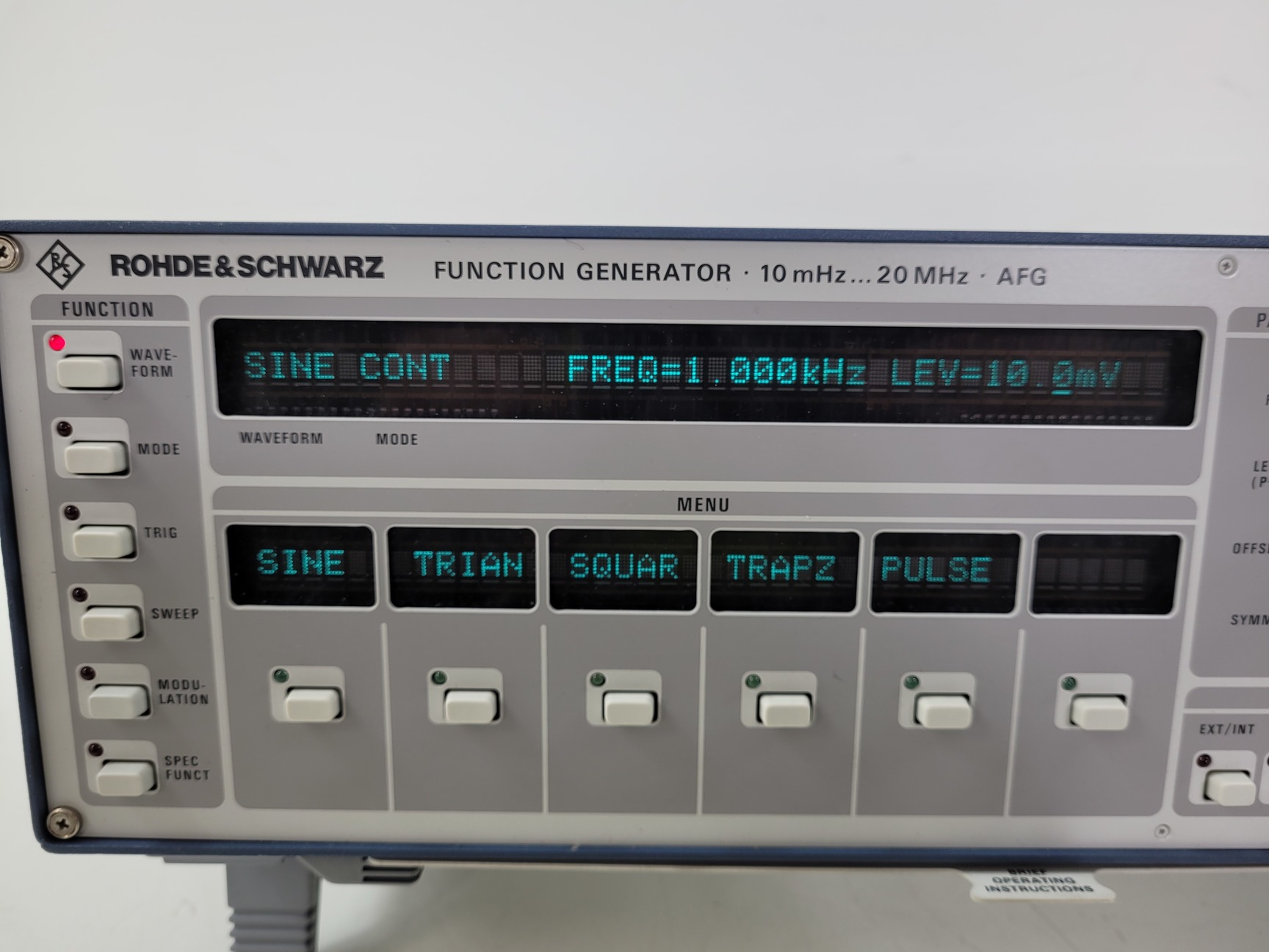 Image of Rohde & Schwarz AFG Function Generator 377.2100.02 Lab