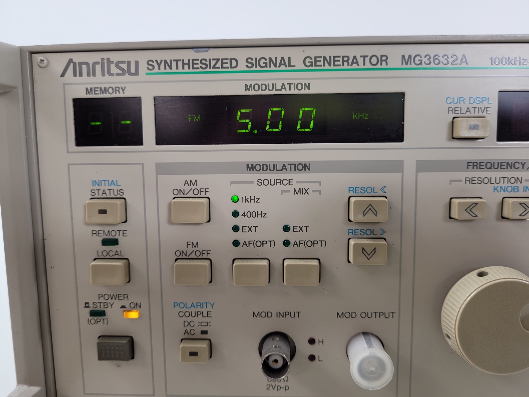 Image of Anritsu Synthesized Signal Generator Model MG3632A Lab