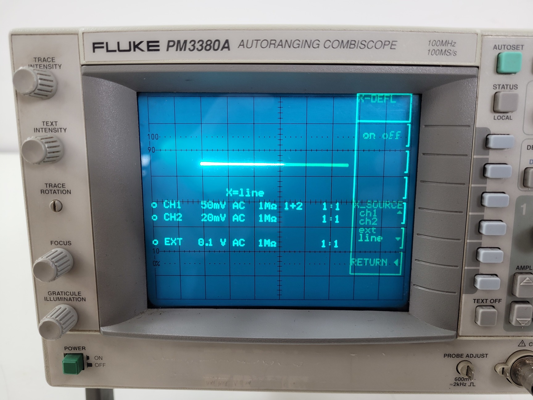 Image of FLUKE Autoranging Combiscope Oscilloscope   Model PM3380A Lab