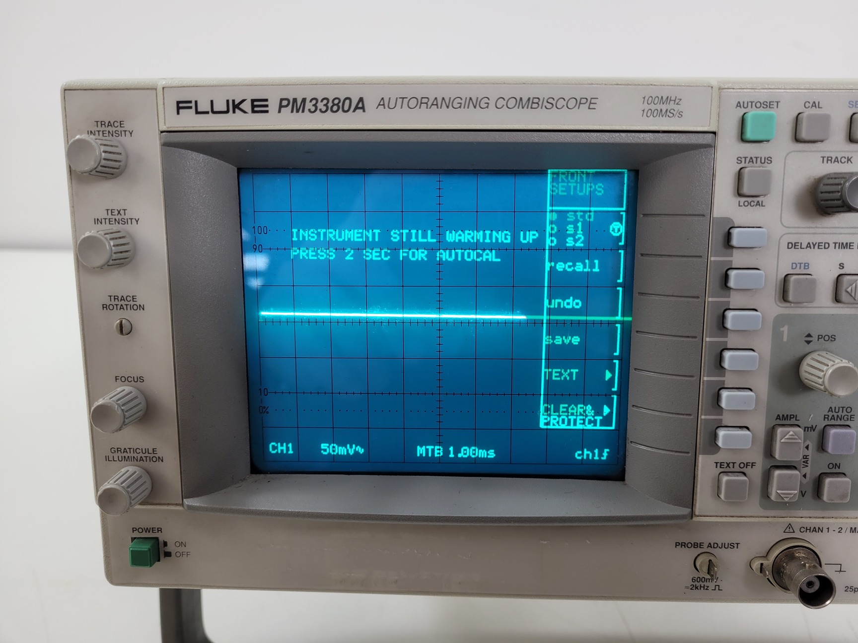Image of FLUKE Autoranging Combiscope Oscilloscope   Model PM3380A Lab
