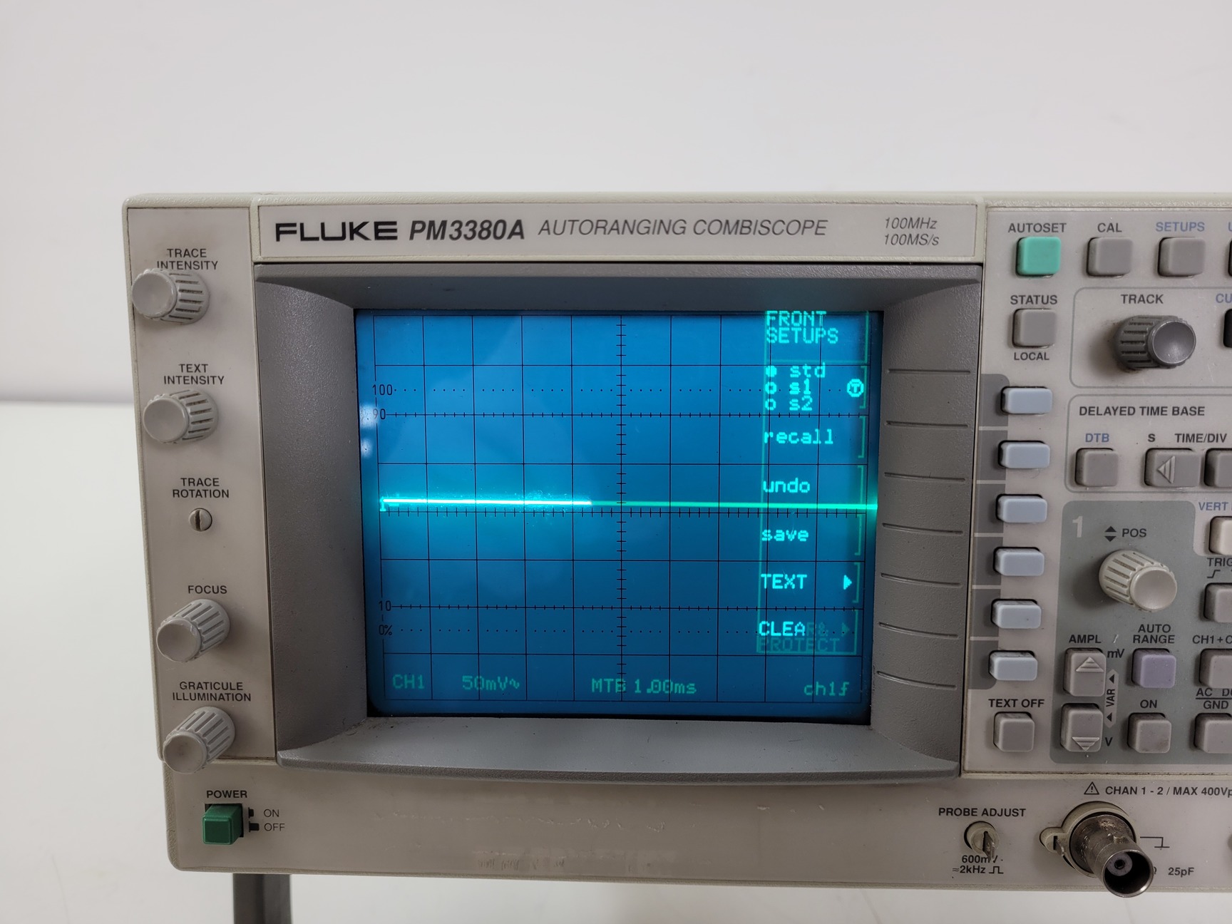Image of FLUKE Autoranging Combiscope Oscilloscope   Model PM3380A Lab