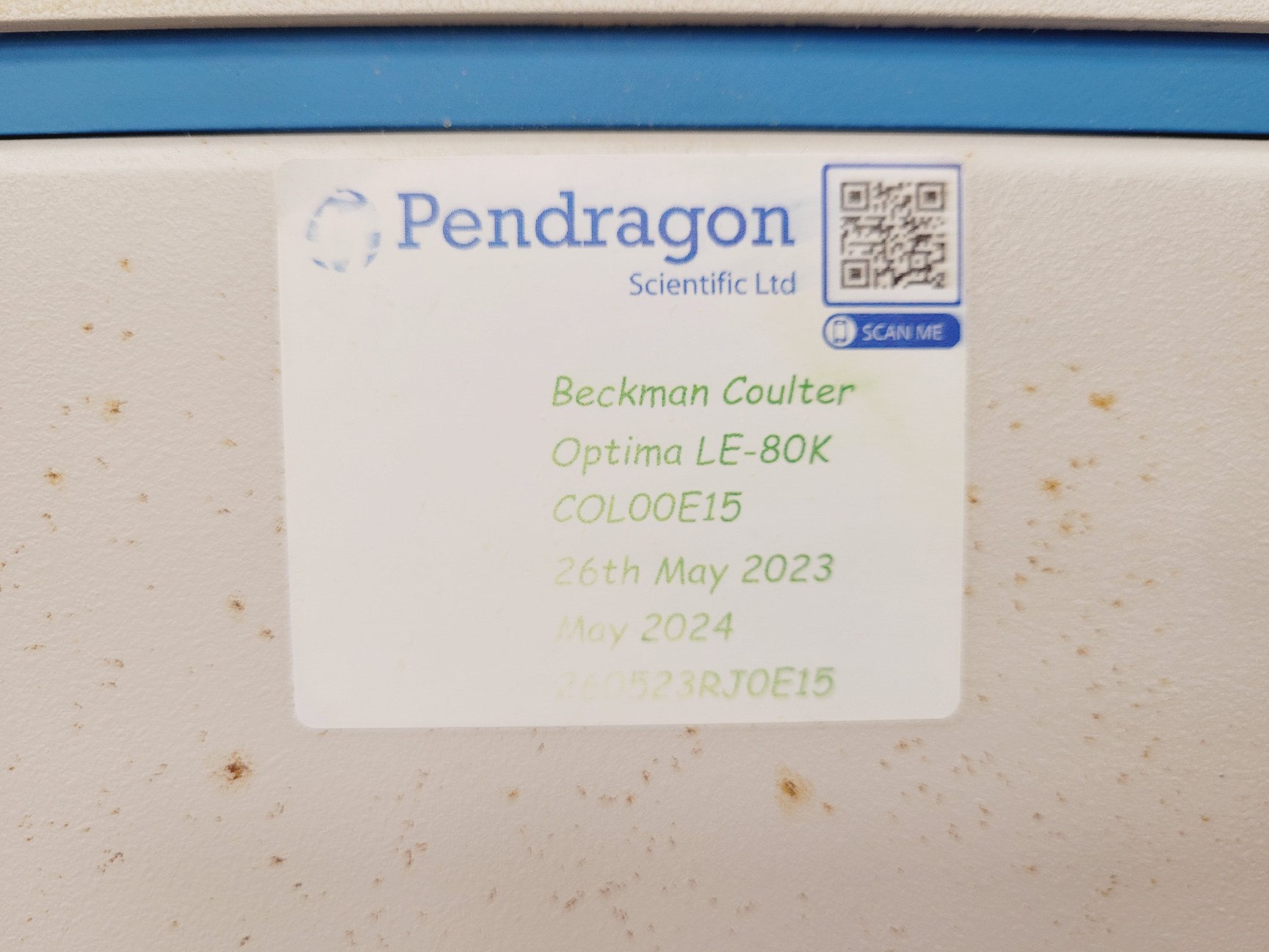 Image of Beckman Coulter Optima LE-80K Ultracentrifuge Lab