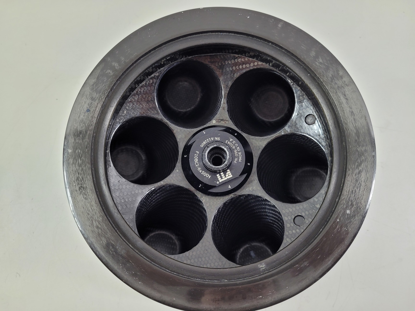 Image of Fiberlite PTI F10BCI-6x500Y 6x 500ml 10,000 rpm Centrifuge Rotor Lab