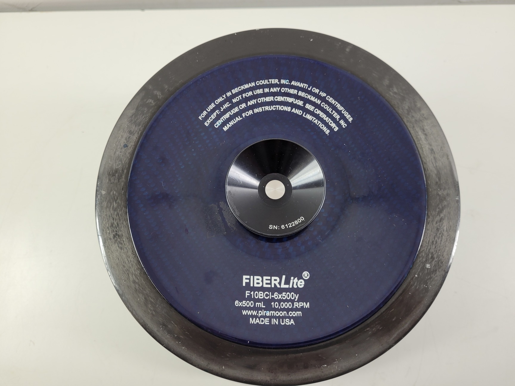 Image of Fiberlite PTI F10BCI-6x500Y 6x 500ml 10,000 rpm Centrifuge Rotor Lab