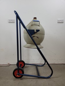 Thumbnail image of Jencons Air Reel Liquid Nitrogen Onion Dewar w/ Trolley Lab (No Lid)