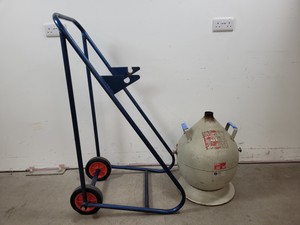 Thumbnail image of Jencons Air Reel Liquid Nitrogen Onion Dewar w/ Trolley Lab (No Lid)
