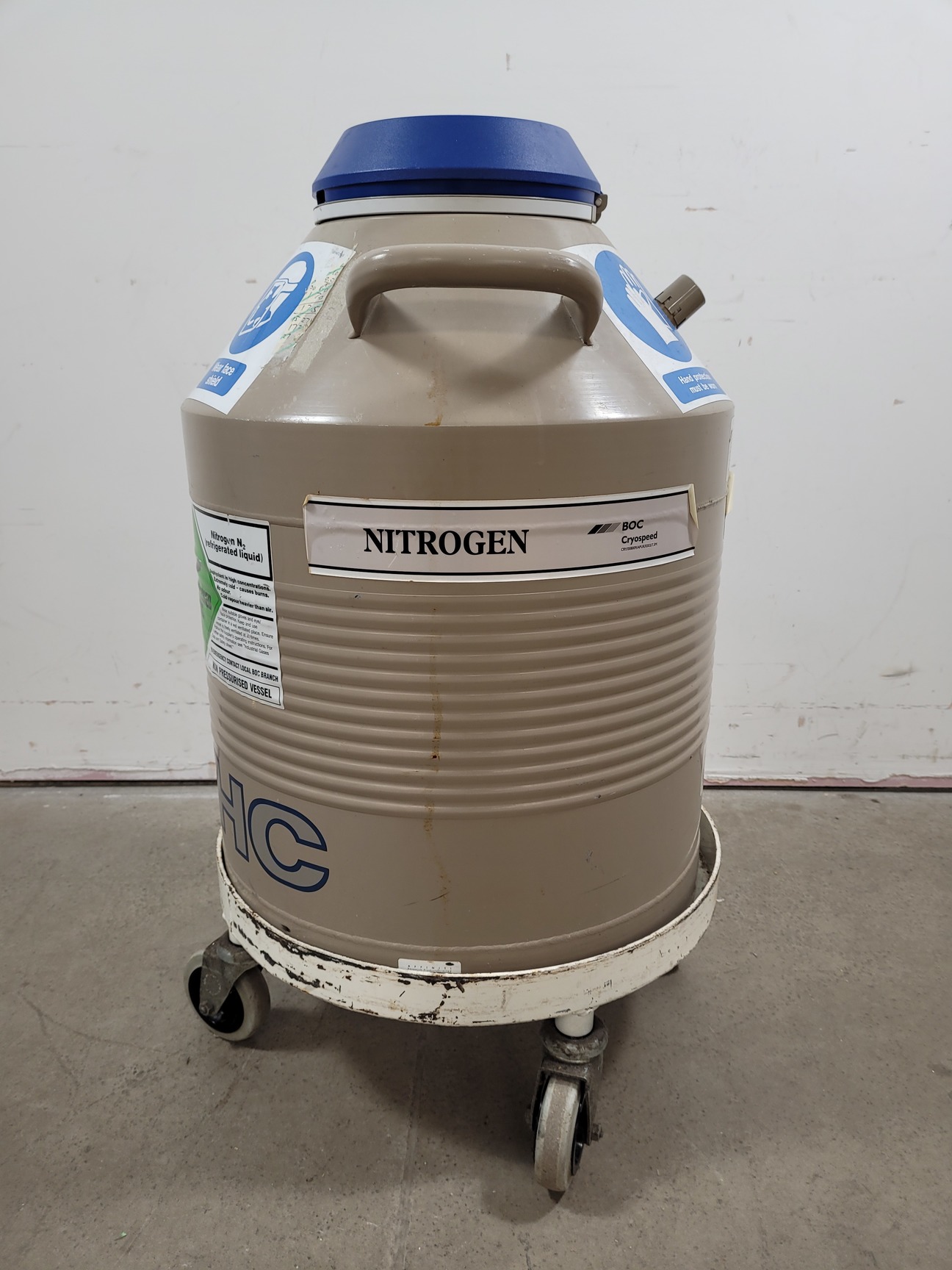 Image of Taylor-Wharton Jencons 36-VHC Liquid Nitrogen Dewar with Racks and Trolley Lab