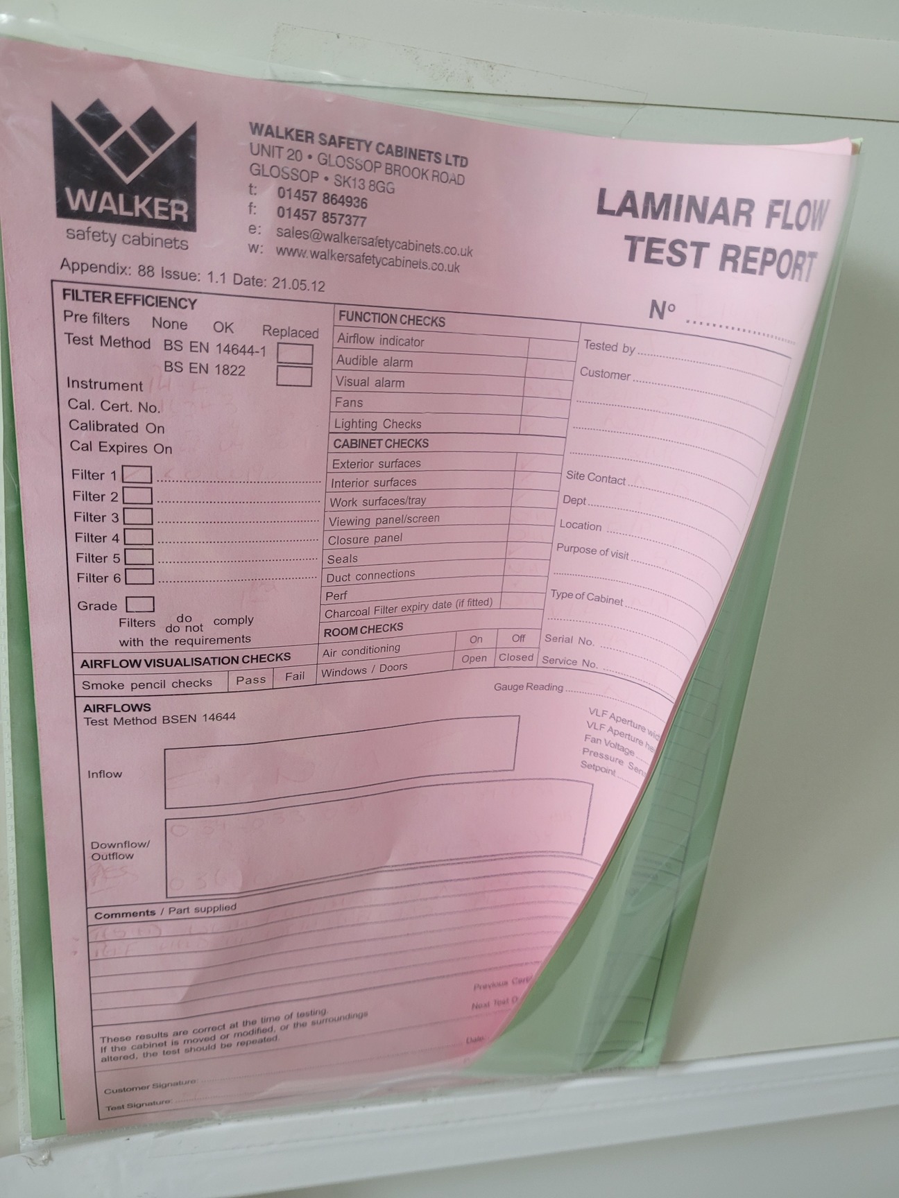 Image of Microflow Laminar Flow Workstation Cabinet  Model MMM 118026 Lab