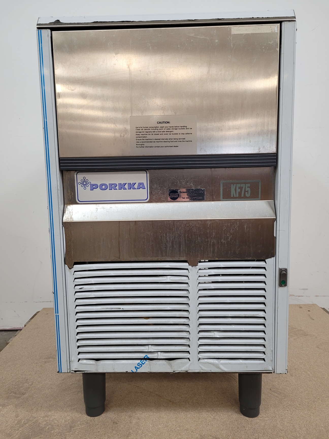 Image of Porkka Commercial Laboratory Ice Machine Model KF75 Lab
