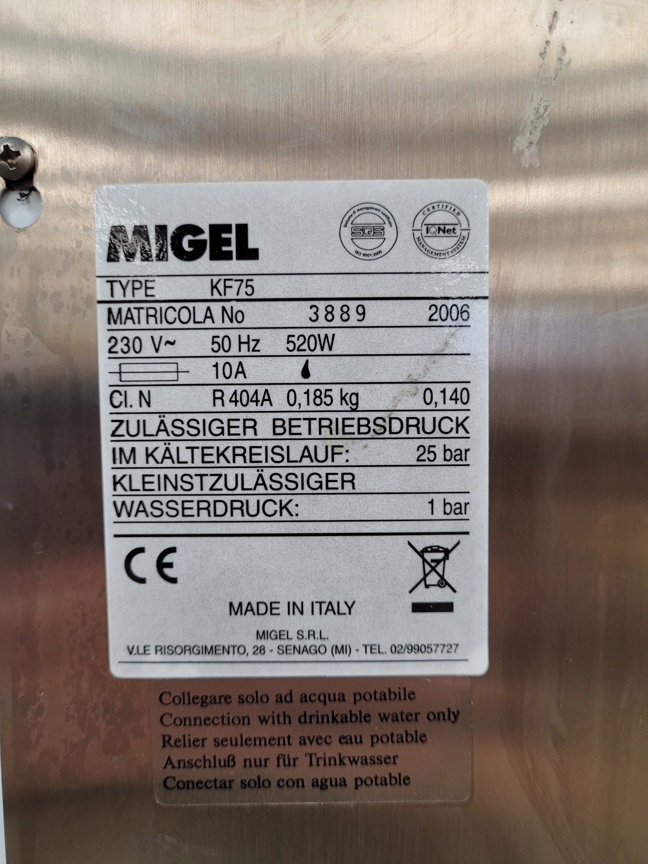 Image of Porkka Commercial Laboratory Ice Machine Model KF75 Lab