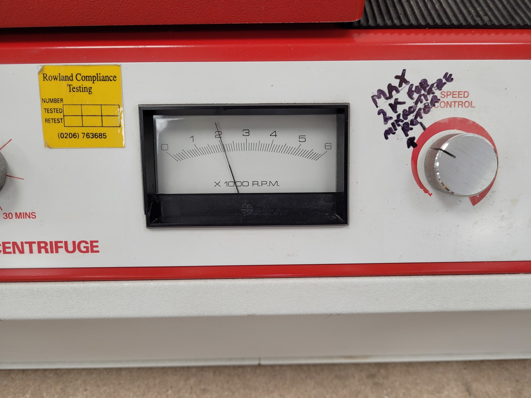 Image of Denley Refrigerated Centrifuge Model BR401 with Rotor Lab 901306 microplate