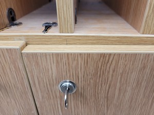 Thumbnail image of 60 Compartment Pigeon Hole Literature/Mail Organiser with Cupboards & Keys