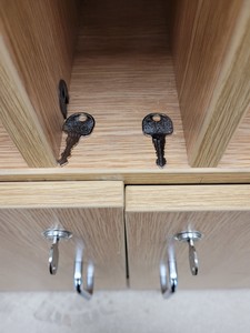 Thumbnail image of 60 Compartment Pigeon Hole Literature/Mail Organiser with Cupboards & Keys