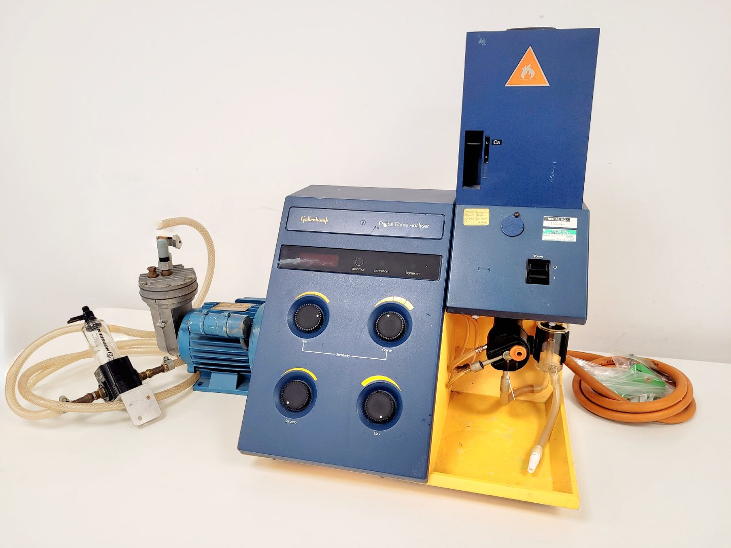 Image of Gallenkamp Digital Flame Analyser FGA-350-L w/ Lafert Air Compressor Pump Lab