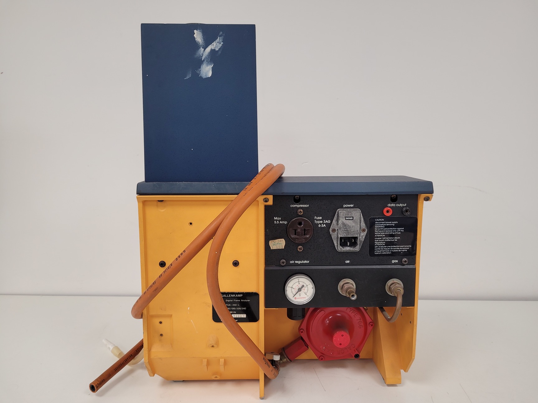 Image of Gallenkamp Digital Flame Analyser FGA-350-L w/ Lafert Air Compressor Pump Lab