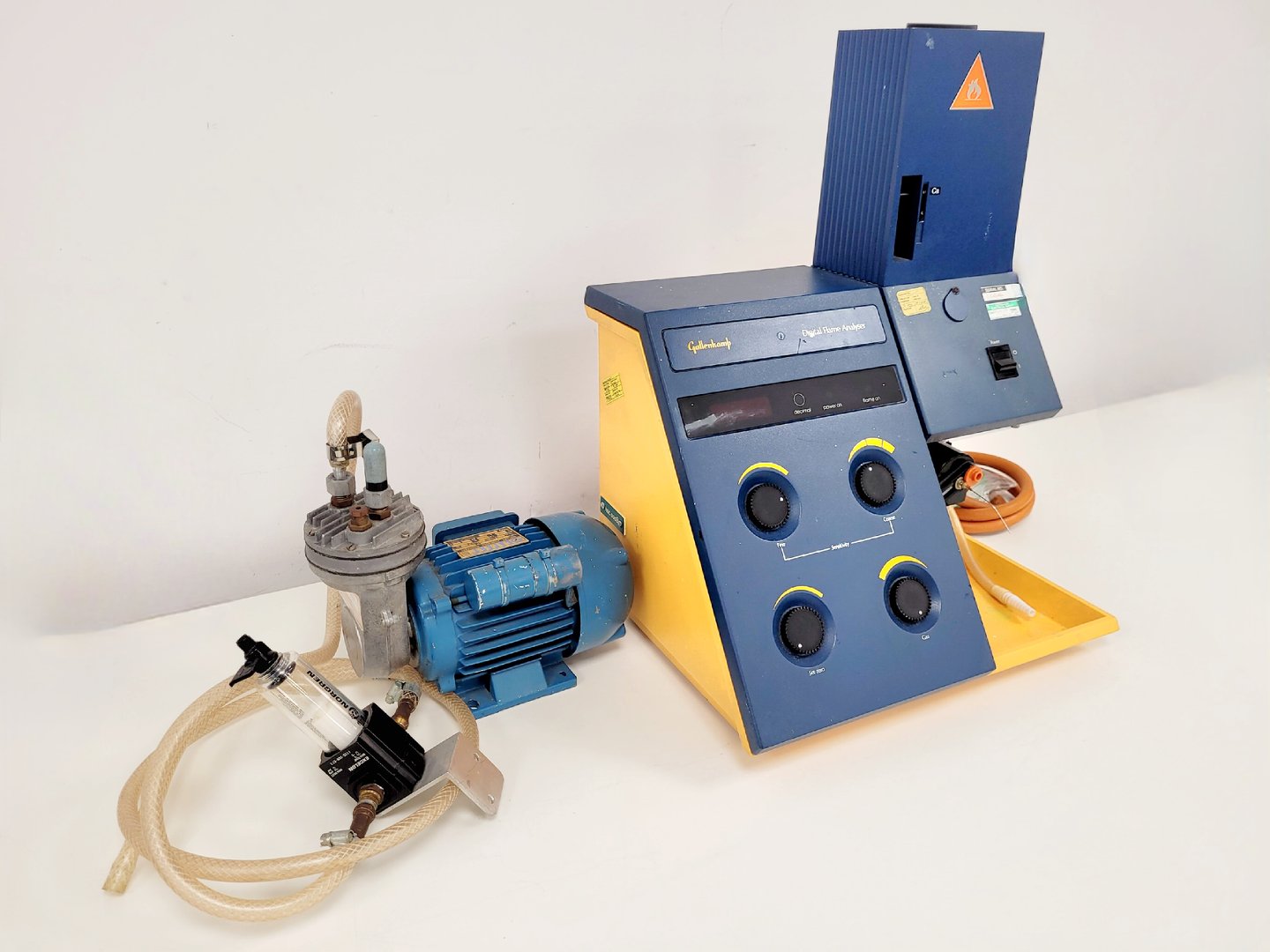 Image of Gallenkamp Digital Flame Analyser FGA-350-L w/ Lafert Air Compressor Pump Lab
