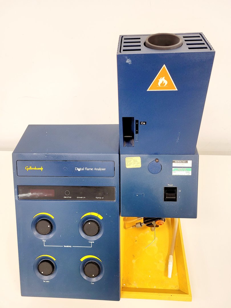 Image of Gallenkamp Digital Flame Analyser FGA-350-L w/ Lafert Air Compressor Pump Lab