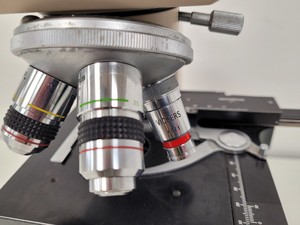 Thumbnail image of Olympus CH-2 CHS Microscope with 4 x Objectives SPlan A4 FLU Lab