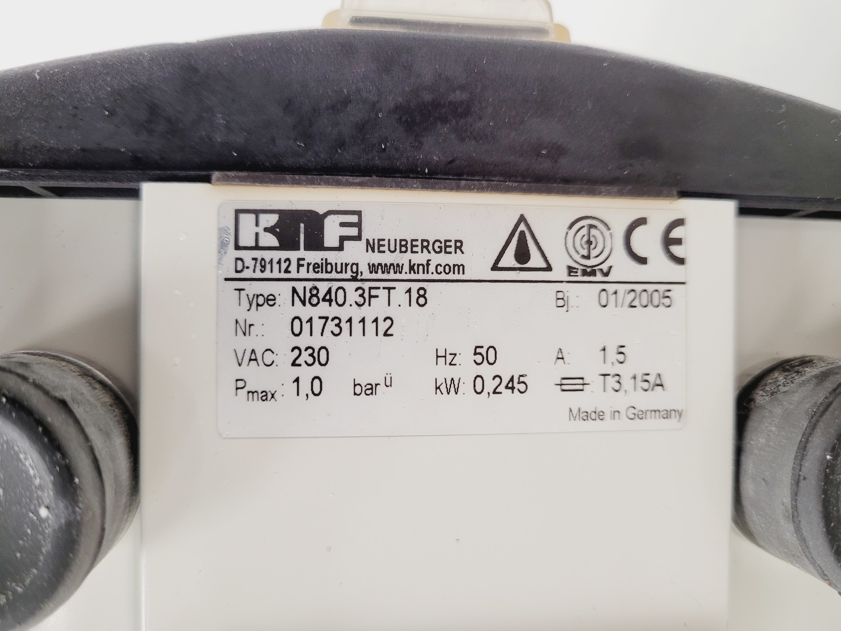 Image of KNF Laboport Diaphragm Pump Type N840.3FT.18 Lab