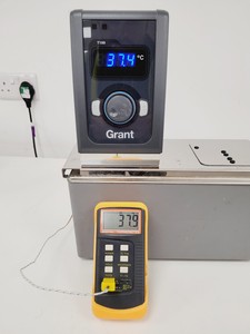 Thumbnail image of Grant T100 Thermostatic Water Bath Stirrer Heater Lab