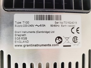 Thumbnail image of Grant T100 Thermostatic Water Bath Stirrer Heater Lab